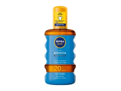 NIVEA SUN Protect and Bronze olej na opalování OF 20  200 ml