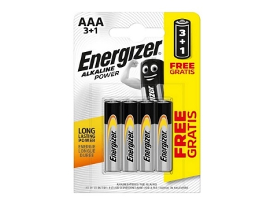 BATERIE Energizer Alkaline Power LR03 3 + 1 zdarma