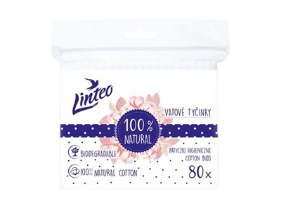 VATOVÉ tyčinky Linteo 80 ks zip
