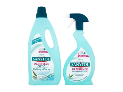 SANYTOL dezinfekce podlahy 1 l + sprej Eukalyptus 500 ml