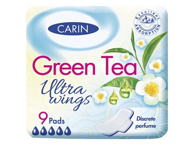 CARINE Ultra Wings Green Tea 9 ks 0563