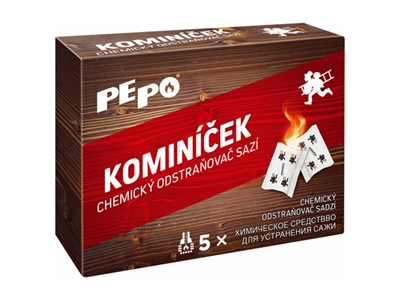 KOMINÍČEK odstraňovač sazí 1 sáček 5 ks