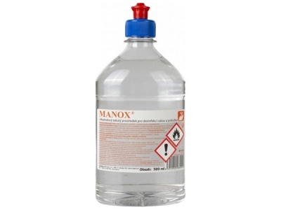 MANOX 500 ml dezinfekce rukou, uzávěr push-pull