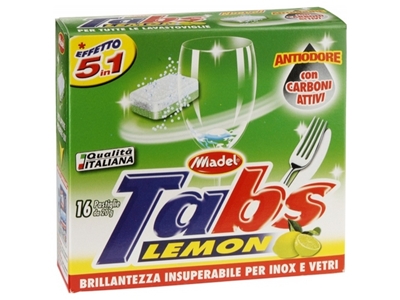 MADEL tablety do myčky 5 v 1 Lemon 16 ks