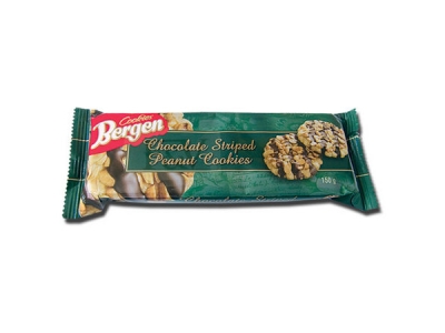 BERGEN CHocolate Cookies 150g sušenky s oříšky                                                                                                                                                                                                            