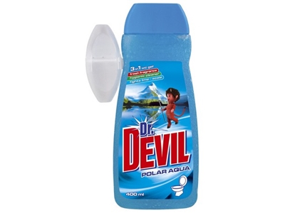 DR. DEVIL WC gel Polar Aqua 400 ml + košík