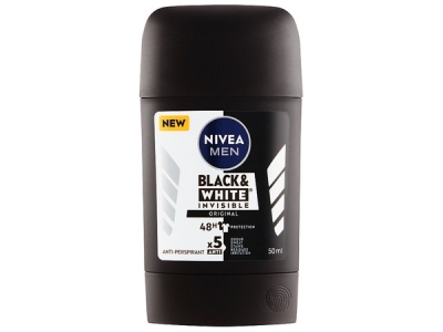 NIVEA deo tuhý antiperspirant FM Black and White Invisible Original 50 ml