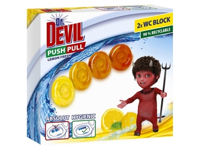 Dr. DEVIL WC Push Pull gel Lemon Fresh 2 x 20 g
