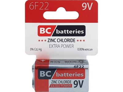 BATERIE BC 6F22 Extra power zinková 9 V