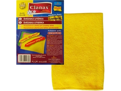 ŠVÉDSKÁ utěrka Clanax UNIVERSAL žlutá 40 x 40 cm 250 g