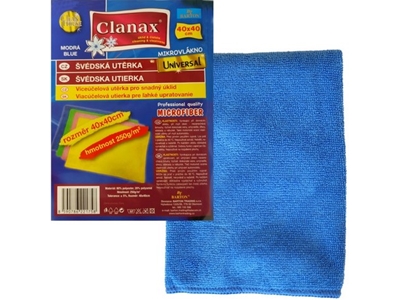 ŠVÉDSKÁ utěrka Clanax UNIVERSAL modrá 40 x 40 cm 250 g