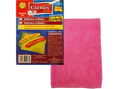 ŠVÉDSKÁ utěrka Clanax UNIVERSAL červená 40 x 40 cm 250 g