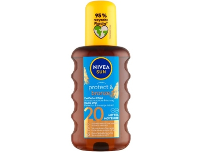 NIVEA SUN Protect and Bronze olej na opalování OF 20  200 ml