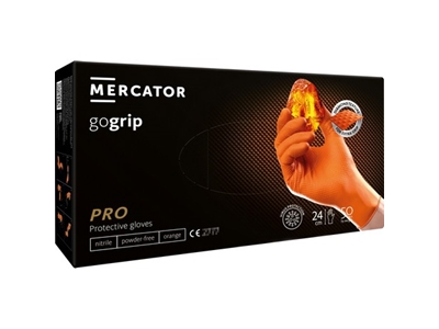 RUKAVICE gogrip oranžové vel. L 50 ks nitrilové