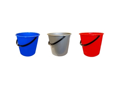 VĚDRO PVC 10 l  i na potraviny s měrkou (červené, modré, stříbrné)