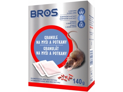 BROS granulát na myši a krysy 140 g