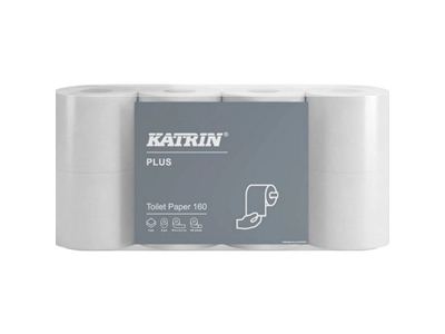KATRIN PLUS 160 toaletní papír bílý, 2vrstvý, celulóza (112966)