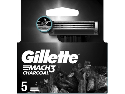 GILLETTE MACH3 hlavice Charcoal 5 ks     NOVINKA