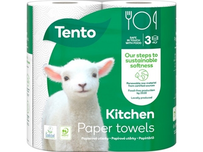 PAPÍROVÉ utěrky Tento Kitchen (Innovation) 3vrstvé 2 role