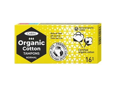 CARINE Cotton Organic tampony Normal 16 ks