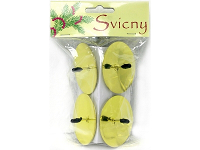 SVÍČKY bodec 5 cm  4 ks  zlatý