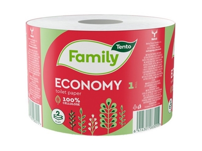 TOALETNÍ PAPÍR TENTO Economy 2vrstvý 100 % celulóza 60 m 1 role Prodej pokud možno po balení 231351