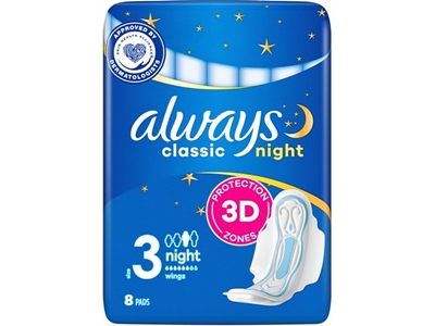 ALWAYS vložky Classic Night 8 ks