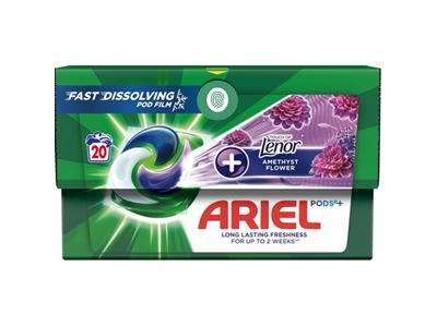 ARIEL gelové kapsle Amethyst Flower Plus 20 ks NOVINKA