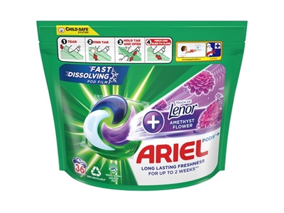ARIEL gelové kapsle Plus Amethyst Flower 36 ks NOVINKA