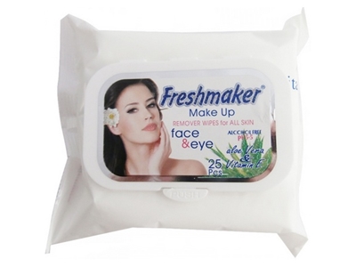 FRESHMAKER vlhčené kosmetické ubrousky na make-up Aloe vera 25 ks