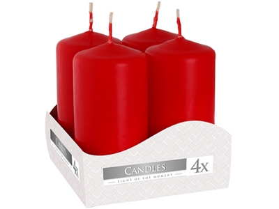 SVÍČKA Adventní 4/40/80 červená