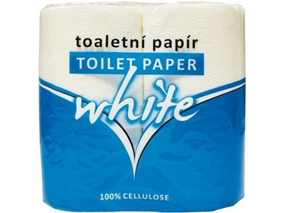 TOALETNÍ papír White bílý 2vstvý návin 15 m 4 ks