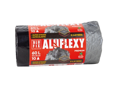 SÁČKY ALUFLEXY do košů zatahovací 33 mik. 64 x 69 cm 60 l 10 ks