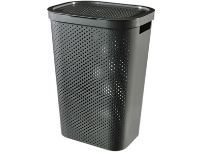 KOŠ na špinavé prádlo INFINITY 60 l, plast, šedá