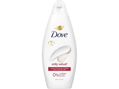 DOVE SG Silky Velvet 250 ml 0 % sulfate NOVINKA