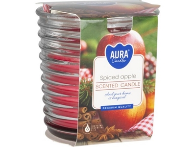 SVÍČKA vonná v žebrovaném obalu Spiced Apple