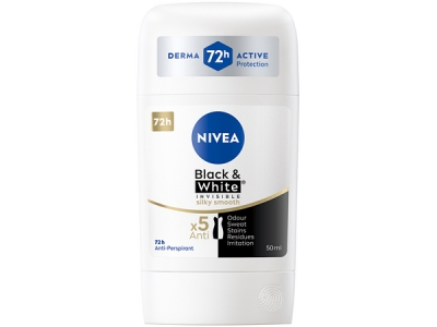 NIVEA deo tuhý AP Black and White Silky Smooth 50 ml