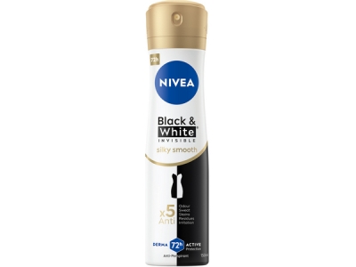 NIVEA deo sprej AP Black and White Silky Smooth 150 ml