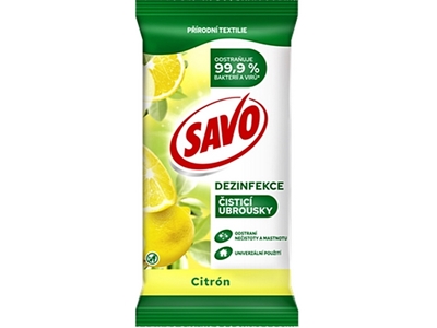 SAVO dezinfekční ubrousky Citrón 30 ks
