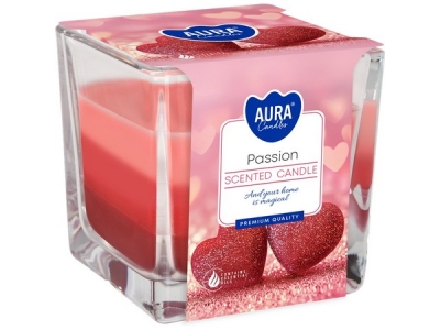 SVÍČKA vonná ve skle tříbarevná Passion-vášeň