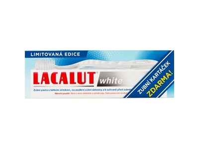 LACALUT zubní pasta White 75 ml + zubní kartáček zdarma
