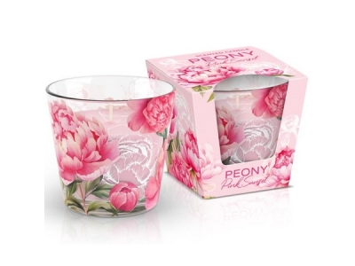 SVÍČKA vonná v konickém skle 115 g  Peony Pink Sunset