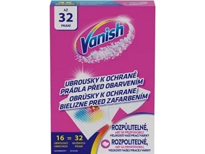 VANISH Color 32 praní ubrousky proti obarvení