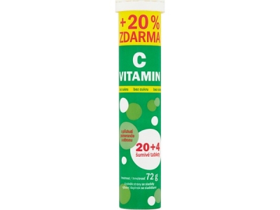 Vitar šumivý vit.C bez cukru 20+4ks                                                                                                                                                                                                                       