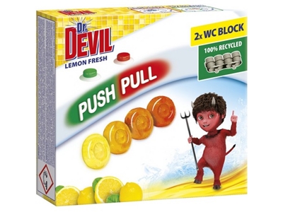 Dr. DEVIL WC Push Pull gel Lemon Fresh 2 x 20 g