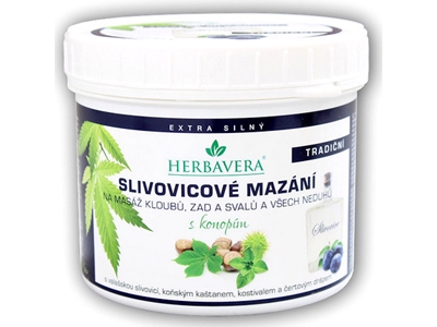 SLIVOVICOVÉ mazání s konopím 500 ml