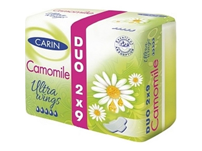 CARINE Ultra Wings DUO Kamille 2 x 9 ks