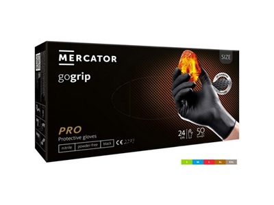 RUKAVICE gogrip černé vel. XL 50 ks nitrilové
