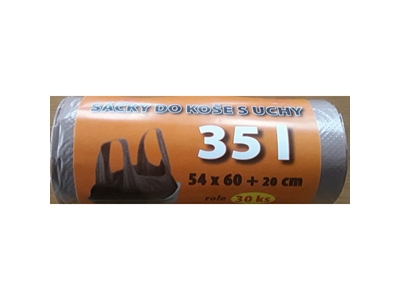 SÁČKY do koše s uchy pevné 12 micro, hnědé, 35 l, 30 ks    SKU-001
