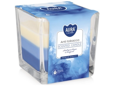 SVÍČKA vonná ve skle tříbarená Anti Tobacco